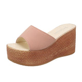 Breakj Summer New Women's Shoes Pine Cake Thick-Solle Women's Sandal Slippers A Word Casual Cool Drag Slope And Large