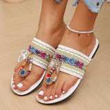 Bohemian Slippers In The Summer Of 2025, Large-Size Sandwich Toes Flat And Cool Drag