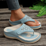Breakj New Outdoor Large-Size Roman Sandals Casual Comfortable Hollow Thick Bottom Clip Cool Slippers