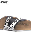 2023 New Summer Men Beach Cork Slippers Casual Double Buckle Clogs Outside Non-slip Water Slides