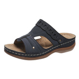 Breakj Women's Shoes And Slippers Wear 2025 Summer New Wish Fashion Round Head Comfortable Cool Stepping Line Casual
