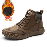 Warm Men's Casual Shoes Fashion Men's Leather Boots Comfortable Men's Ankle Boots Outdoor High Quality Hiking Boots
