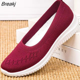 Hot Sale Women's Flat Shoes Summer Mesh Breathable Casual Flats Sneakers Ladies Knitting Shallow Comfort Walking