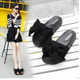 Bow With One Word Drag Direct Selling Leisure Beach Cold Slippers Korean Version Of Sweet Girl Drag