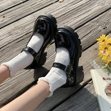 Shoes Women Japanese Mary Jane Shoes Women Vintage Girls Students JK Uniform High Heel Platform Shoes Cosplay Plus