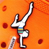 1pcs Nice Gymnastics PVC Shoe Charms Hockey Shoe Accessories Skates Decorations fit Croc Bracelet Kids Gifts