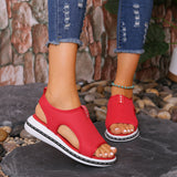 Fashionable Large-Size Flat-Soled Women's Sandals In