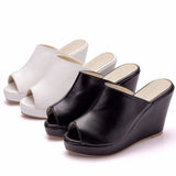 Breakj Cm Fish Mouth Slope With Large-Size Cool Slippers Waterproof Table Sandals Roman Sandals New