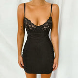 Summer For 2022 Tank Strap Designer Women's Clothes Backless Casual Evening Party Sexy Lace Prom Corset Black Mini