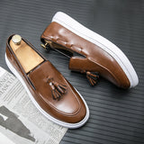 Classic Men's Casual Shoes Leather Loafers Office Shoes for Men Driving Moccasins Comfortable Slip on Party Fashion