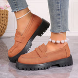 Breakj Spring And Autumn New Lof Shoes Pine Cake Thick Sole Foot Casual Single Shoes British Wind Coarse Fashion Women's