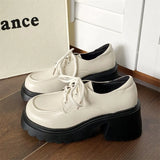 platform Lolita Shoes women 2024 Platform Mary Jane Shoes High Heel Women JK Uniform Leather Shoes college girls