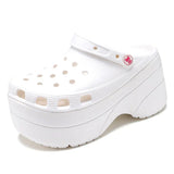 Green Platform High Heels Sandals Non-slip Wedges shoes for Women 10 cm Increase Fashion Garden