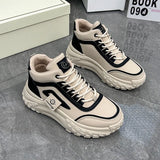 Breakj Korean Version Platform Dad Shoes 2025 Spring New Street Shot Students Running Sneakers Increased Leisure