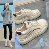 Breakj 2025 Spring Small White Shoes New Korean Version Ins Female Students Taller Platform Sports Board Shoes Casual Shoes