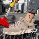and Men Work Safety Shoes Steel Toe Construction Sneaker Breathable Lightweight Anti-smashing Anti-static Non-slip