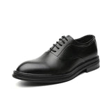 Breakj Men's Leather Shoes Business Leather Shoes Men Korean Version Young British Wedding Shoes Groom Casual Shoes