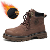 Breakj Men's Boots 2023 New Yellow Boobritish Vintage Outdoor Plush Martens