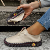 Breakj Single Shoes 2025 Autumn New Soft Back Hand Sewing Large-Size Casual Women's One-Legged Lazy