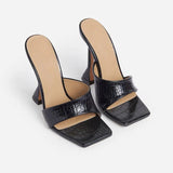 2021 Summer Women Pumps Square Toe Ladies Heel Mules Sexy Thin High Heels Sandals Female Fashion Woman Shoes Gladiator