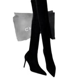 Breakj Elastic Fashion Thin Socks Boots 2025 New Mid-Clinity Head Finger Show Thin High And Short Boots