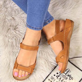 2022 Women Summer Open Toe Comfy Sandals Super Soft Sole Premium Orthopedic Low Heels Women