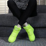 Autumn Designer Wedges White Platform Sneakers Women Shoes Leather Black High Top Sneakers Hidden Increasing Basket