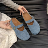 Breakj But Timeless Shallow Single Shoes Women Soft Flat Bottom Pregnant Women Anti-Slip Grandmother Shoes Casual Commute Wearing Ballet