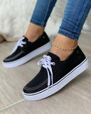 Planos Canvas Shoes Women 2021 New Arrival Plus Size Lace Up Flats Women Platform Casual Shoes Loafers Zapatillas