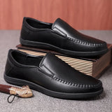 Leather Men Casual Shoes Luxury Brand Formal Business Mens Loafers Moccasins Breathable Slip on Male Driving Shoes