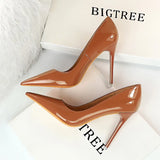 Breakj Fashion Simple Thin With Ultra High With Bright Paint Skin Shallow Mouth Tip