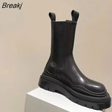 New Boots Platform High Boots Chelsea Boots for Men and Women High Top Boots 35-40
