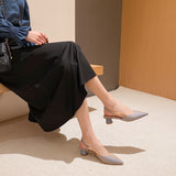 Breakj Summer New High Heel Head Sharp Fashion Sandals Women's Thick Heel In The Single