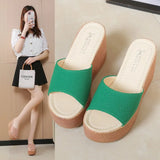 Breakj Summer New Women's Shoes Pine Cake Thick-Solle Women's Sandal Slippers A Word Casual Cool Drag Slope And Large
