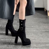Breakj Martin Boots Frosted Western Model 2025 Coarse And Thin Design Style Fashion French Style Boots Autumn And