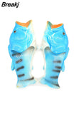 Beach Funny Slippers Man Footwear Family Shoes Parent-child Sandals Plus Size 24-47 Shoes Boys Unisex Fish Slippers