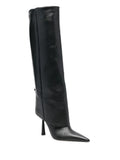Breakj New 2024 Big Tube Around Pointed Skirt Boots Long Stone Grain Knight Boots Women's
