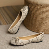 Big Size Bowtie flat shoes woman round toe crystal glitter slip on loafers soft bottom bow ballet flats ladies OL