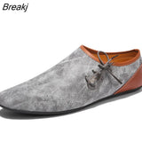 Men Shoes Casual Breathable Soft Mens Loafers Light Leather Shoes Flats Fashion Slip-On Driving Shoes Zapatillas