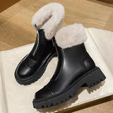 Winter Boots Women 2021 New Sexy Fashion Zipper Black White Ankle Boots For Women Luxury Designer Ladies Fur