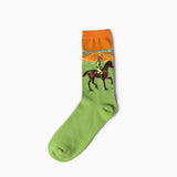 Cotton Socks Funny Oil Painting Fashion Happy Socks Night Winter Male Female Colorful Print Van Gogh Art Sock one