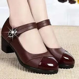 Breakj The Autumn Of 2025, The New Small Leather Shoes Are Pure And Light Mouth, The Mother Single Shoe Single-Shoe With Casual Coarse Heel
