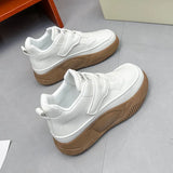 Breakj Women's Shoes 2024 New Ins Korean High Top Small White Shoes Versatile Student Platform Casual Shoes