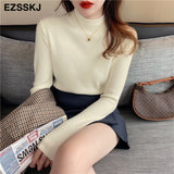 Turtleneck Slim Sweater Pullover Women Autumn winter Casual long Sleeve Sweater For women Female Chic Jumpers
