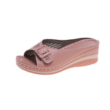 Breakj Summer New Large-Size Slope And Slippers Women's Casual Fashion Thick Bottom Slope With A Word With Women's