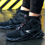 Size Men's Spring Steel Toe Cap Work Shoes Midsole Safety Hard-Wearing Sneaker Male Casual Trainers Zapatillas