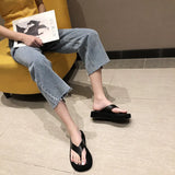 mixed color thick bottom flip flops women famous designe clip toe slippers ladies platform jandal slides beach