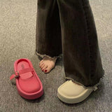 Slippers Women Outside Lazy Drag Thick Bottom Heightened Ugly Slippers Spring Platform Solid Buckle Casual Slides