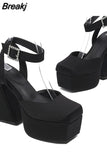 Dropship 2023 Summer Platform High Heeled Women's Shoes Sandals Office Lady Walking Comfy Woman Shoes Big Size