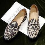 Leather Shoes Mens Soft Bottom Moccasins Casual Flats Slipper slip on Party Patent Leopard Pattern Mens Shoes